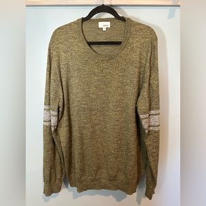 Sonoma Goods for Life Modweight Birdseye Crewneck Sweater in Heathered Green